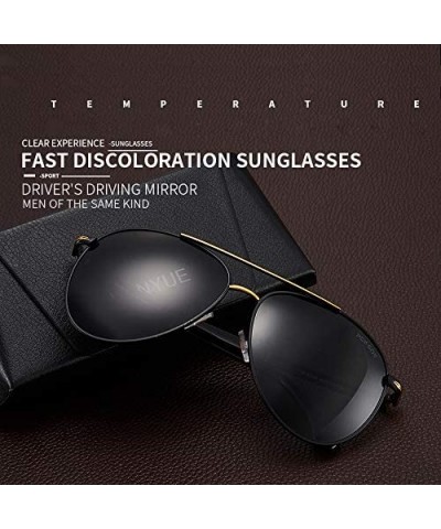 Aviator Men's Aviator Sunglasses Polarized UV Protection Lightweight Ideal for Driving Fishing Cycling and Running - C318A8OY...