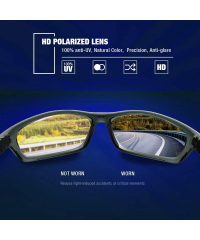 Sport Polarized Sports Sunglasses for Men Women Cycling Running Driving Fishing Golf Baseball Glasses EMS-TR90 Frame - CT18O5...
