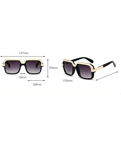 Square Hot Brand Designer Unisex Classic Square Sunglasses Vintage Shades - White&clear - C718M4DWLRG $15.52