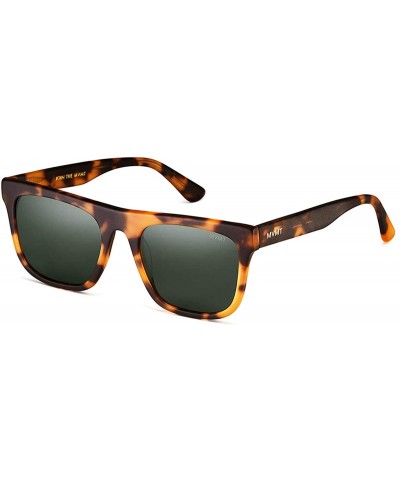 Rectangular Highball - Square Women's & Men's Sunglasses - 53 mm - Tortoise / Green - CY18AEN670A $65.67
