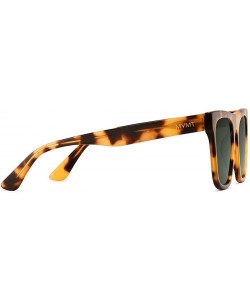 Rectangular Highball - Square Women's & Men's Sunglasses - 53 mm - Tortoise / Green - CY18AEN670A $65.67