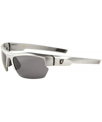 Sport Rimless Curved Frame Sports Sunglasses - Black Silver - CW199DYTL80 $37.61