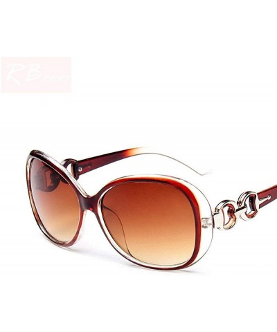 Aviator 2019 Oversized Gradient Ladies Sunglasses Women Brand Designer Classic Black - Purple - CO18Y2OUUTO $9.61