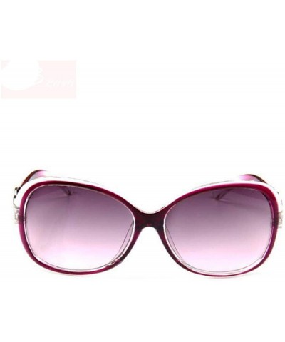 Aviator 2019 Oversized Gradient Ladies Sunglasses Women Brand Designer Classic Black - Purple - CO18Y2OUUTO $21.10