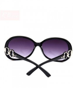 Aviator 2019 Oversized Gradient Ladies Sunglasses Women Brand Designer Classic Black - Purple - CO18Y2OUUTO $9.61