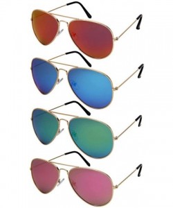 Aviator Unisex 100% UV400 TAC Polarized Color Mirrored Lens Sunglasses - CC19248N8SR $16.96