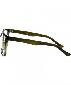 Oversized Thin Plastic Nerdy Geek Rectangular Clear Lens Eyeglasses - Green - C318GYQQLG7 $22.08