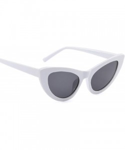 Cat Eye Polarized Sunglasses Protection Glasses Festival - White Grey - CN18TOI8YKS $15.89