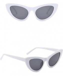 Cat Eye Polarized Sunglasses Protection Glasses Festival - White Grey - CN18TOI8YKS $15.89