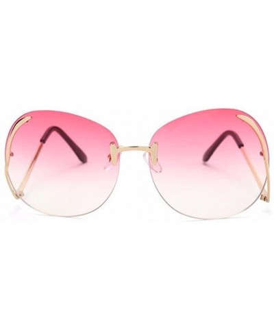 Oversized Women Elegant Oversized UV400 Sunglasses Lady Party Prom Travel Glasses Goggle - Pink - CD1824QDT2D $8.10