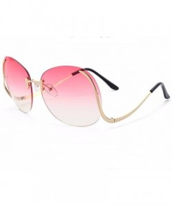 Oversized Women Elegant Oversized UV400 Sunglasses Lady Party Prom Travel Glasses Goggle - Pink - CD1824QDT2D $8.10