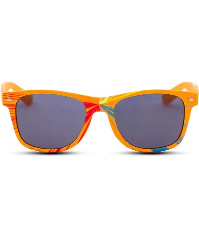 Wayfarer 2 Pair HQL Miami Fancies by Sojayo - 1 Sojayo-xbright Neon Orange & 1 Black (2 Pack) - CS18D60XQHM $9.93