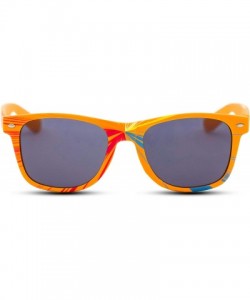 Wayfarer 2 Pair HQL Miami Fancies by Sojayo - 1 Sojayo-xbright Neon Orange & 1 Black (2 Pack) - CS18D60XQHM $9.93