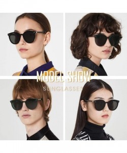 Round Classic Round Polarized Sunglasses For Women Retro Vintage UV Protection - Black+brown（2 Pack） - CU190OXLAZ7 $21.51