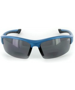 Round Stone Creek MX1 Men's Wrap-Around Bifocal Reading Sunglasses (Blue Skies +2.50) - Blue Skies W/ Smoke Lens - C711OR89DA...