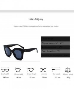 Cat Eye Fashion Sunglasses Gradient Oversized Outdoor - Leopard - CG197HGWDAL $25.29