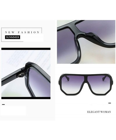 Shield Big Square Sunglasses Women Vintage Oversized Sun Glasses Goggles Fashion Female Eyewear UV400 Oculos 9030 - CH198AIID...