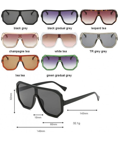 Shield Big Square Sunglasses Women Vintage Oversized Sun Glasses Goggles Fashion Female Eyewear UV400 Oculos 9030 - CH198AIID...
