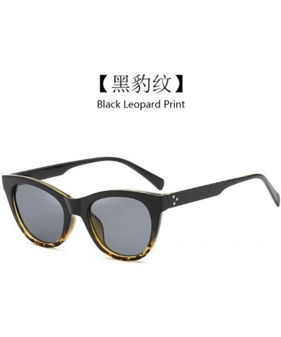 Square Retro uv Protection Sunglasses Women Big Frame Sunglasses Men Sunglasses (Black Leopard Pattern) - C0190R37M66 $16.75