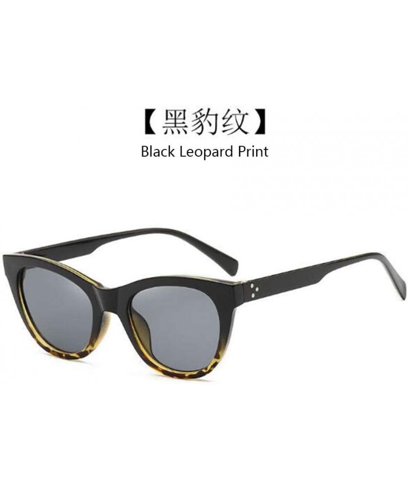 Square Retro uv Protection Sunglasses Women Big Frame Sunglasses Men Sunglasses (Black Leopard Pattern) - C0190R37M66 $10.44