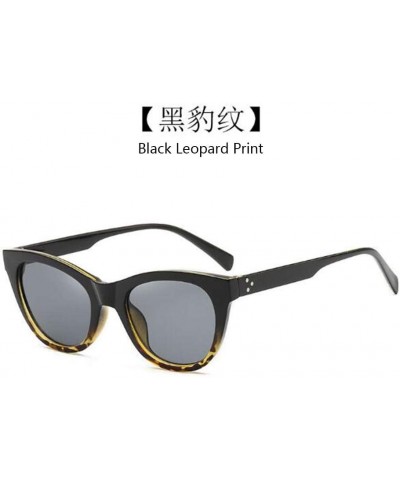 Square Retro uv Protection Sunglasses Women Big Frame Sunglasses Men Sunglasses (Black Leopard Pattern) - C0190R37M66 $10.44