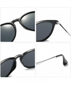 Round Polarized Sunglasses for Women/Men Vintage Womens Sunglasses Driving Sun Glasses - D2 Grey Lens/Black Frame - C6196D24E...
