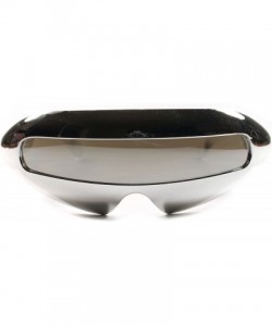 Wrap Alien Space Robot Party Costume Futuristic Novelty Mirrored Sunglasses - Silver - CQ189AME87Y $33.56