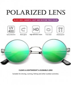Round Retro Small Round Polarized Sunglasses John Lennon Hipple Sun Glasses Metal Frame UV400 Protection Lens - CL1949D8XIR $...