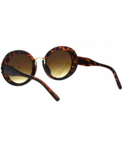 Round Womens Designer Style Sunglasses Round Vintage Fashion Shades UV 400 - Tortoise (Brown) - CJ18OE4YZO6 $11.16