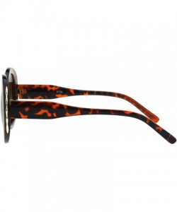 Round Womens Designer Style Sunglasses Round Vintage Fashion Shades UV 400 - Tortoise (Brown) - CJ18OE4YZO6 $11.16