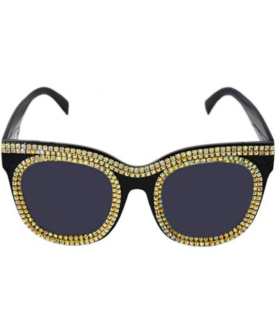 Cat Eye Stylish Metal Bee Decoration Sunglasses UV Protection Frame - Black D - CR18ZXUG8MI $15.08