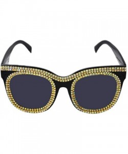 Cat Eye Stylish Metal Bee Decoration Sunglasses UV Protection Frame - Black D - CR18ZXUG8MI $15.08