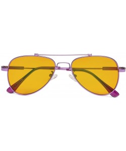 Aviator Anti Blue Light Glasses for Kids Computer Eyeglasses Pilot Style Memory Frame - Purple-m - CA18IRGELO7 $26.04