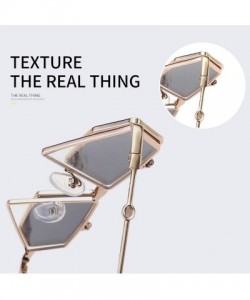 Oval Retro Flip Up Sunglasses-Polarized Geometric Sunglasses-Metal Frame Mirror Lens - B - C7190O32WAS $36.11