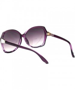 Oversized Womens Jewel Rhinestone Hinge Bling Butterfly Sunglasses - Purple Gradient Purple - CU18O9NUDCG $14.41