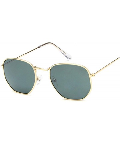 Round Shield Sunglasses Women Brand Designer Mirror Retro Sun Glasses Luxury Vintage Female - Gold Deepgreen - C3198A2NO3A $2...