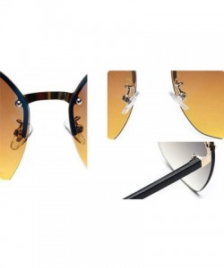 Aviator 2019 new frameless sunglasses- ladies models with diamond sunglasses fashion big box sunglasses - C - CF18SILD2AX $44.15