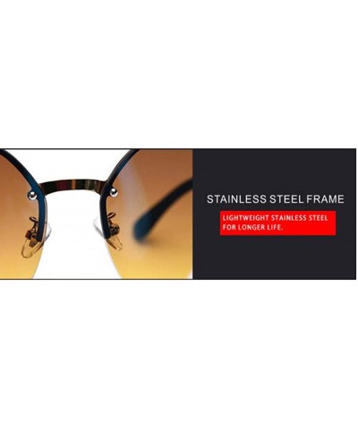 Aviator 2019 new frameless sunglasses- ladies models with diamond sunglasses fashion big box sunglasses - C - CF18SILD2AX $44.15