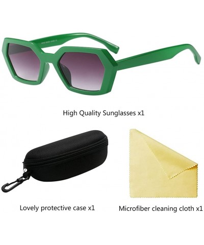 Wayfarer Vintage Retro Man Ladies Sunglasses with UV 400 Protection and Glasses Case - Green - C418G7ZRX9M $11.09