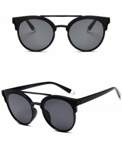 Oversized Vintage Sunglasses Women Luxury Plastic Ocean Lens Sun Glasses Classic - Black Gray - CO18WD7008D $25.49