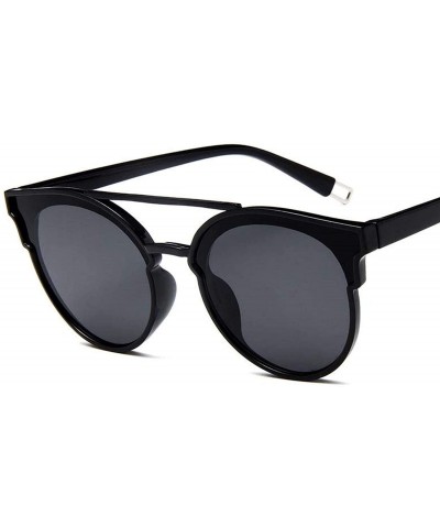 Oversized Vintage Sunglasses Women Luxury Plastic Ocean Lens Sun Glasses Classic - Black Gray - CO18WD7008D $25.49