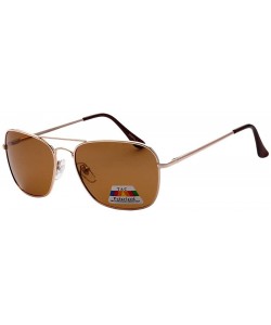 Aviator Polarized Ultra Light Weight Sport Aviator Sunglasses UV400 - Gold Brown - CJ12KW99FSD $8.28