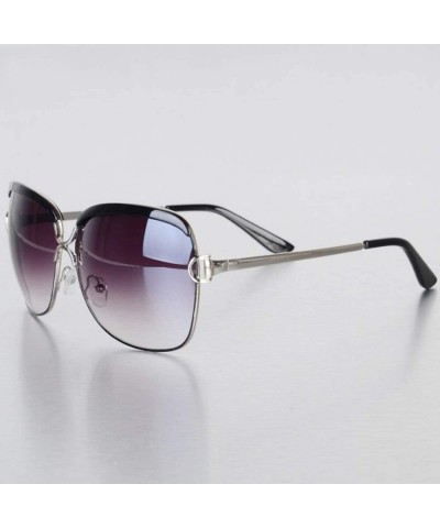 Oversized Sunglasses Women Frame Popular Luxury Brand Designer Shades Sun Glasses - White - C718W5SDQYN $35.93