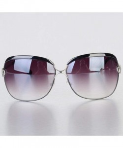Oversized Sunglasses Women Frame Popular Luxury Brand Designer Shades Sun Glasses - White - C718W5SDQYN $35.93