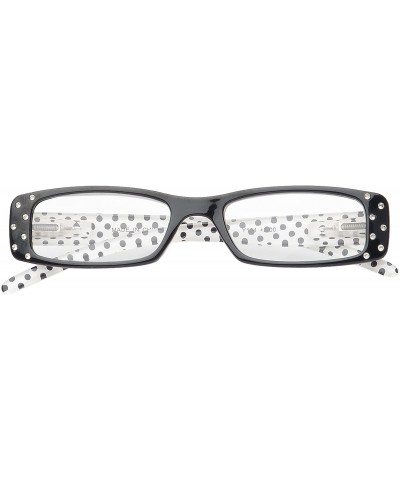 Square 'Chalon' Rectangle Reading Glasses - Black-2.00 - C311P2V9O6F $16.03