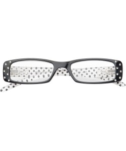 Square 'Chalon' Rectangle Reading Glasses - Black-2.00 - C311P2V9O6F $16.03