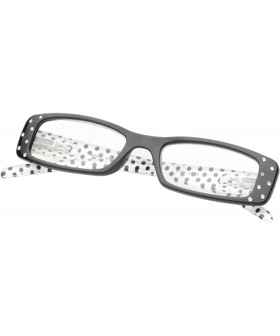 Square 'Chalon' Rectangle Reading Glasses - Black-2.00 - C311P2V9O6F $16.03