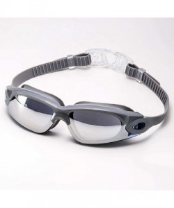 Goggle Youth Children Goggles Big Box Swimming Goggles Waterproof Swimming 3380 - 3380--silver Gray - CV18YYY7NSG $30.76