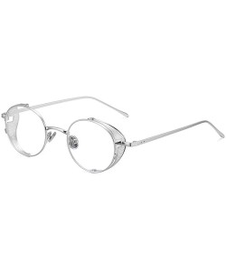 Goggle Vintage Round Punk Sunglasses Women Blue Light Blocking Glasses Goggles Men Small Metal Circle Driving Glasses - C0193...