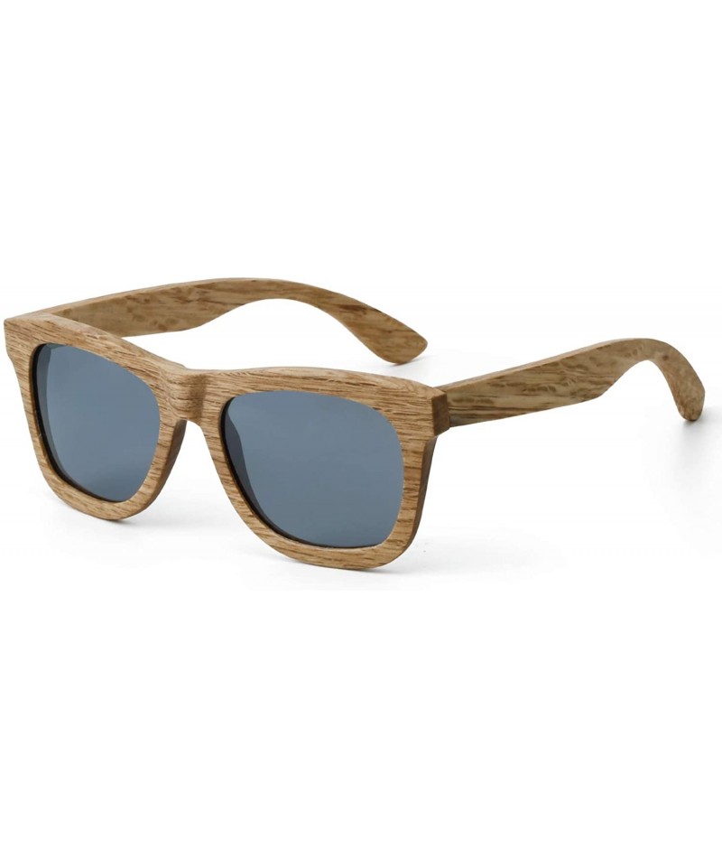Sport Polarized Sunglasses for Men and Women - Handmade Wood Glasses/Real Wooden Sunglasses - Black - CA18U9URURX $32.70